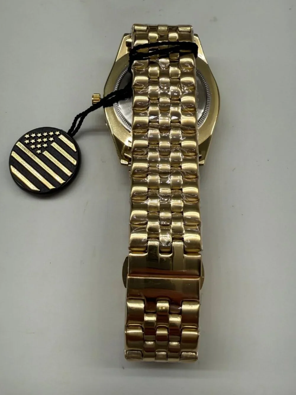 AJ Quality Watches USA Men Oyster PD 41mm Black Gold Tone Quartz Watch NIB